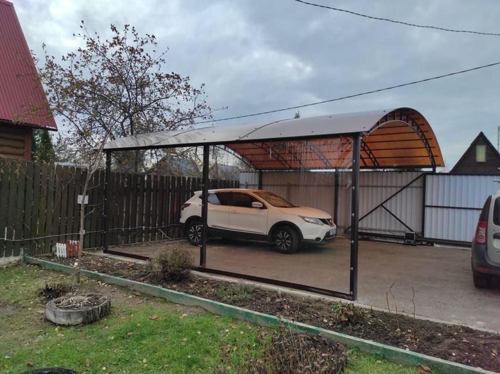 Прозрачные шторы ПВХ для навеса под автомобиль в Шаховской